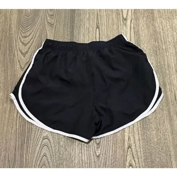 Nike Dri-Fit Womens Running Shorts Rubber Waistband Swoosh Logo Black Size M - Picture 4 of 6